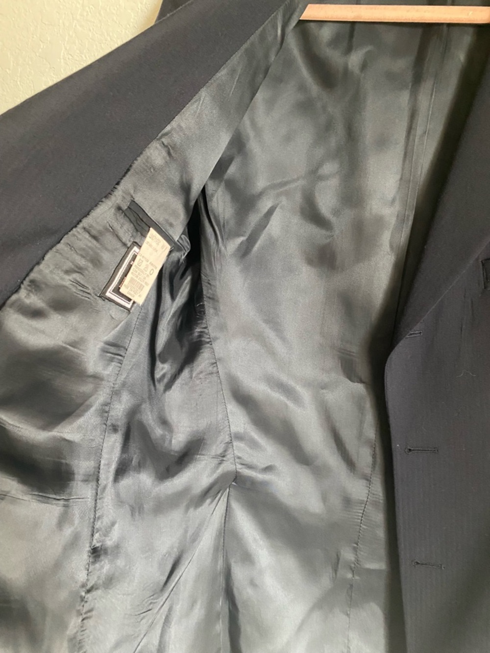 Ralph Ralph Lauren Pure New Wool Classic Navy Single Breasted Office Blazer 40R - Picture 7 of 16
